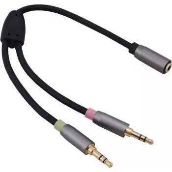 Adapterkabel helos 3,5 mm Klinke auf 2x 3,5 mm Stecker Modell 288716