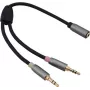 Adapterkabel helos 3,5 mm Klinke auf 2x 3,5 mm Stecker Modell 288716