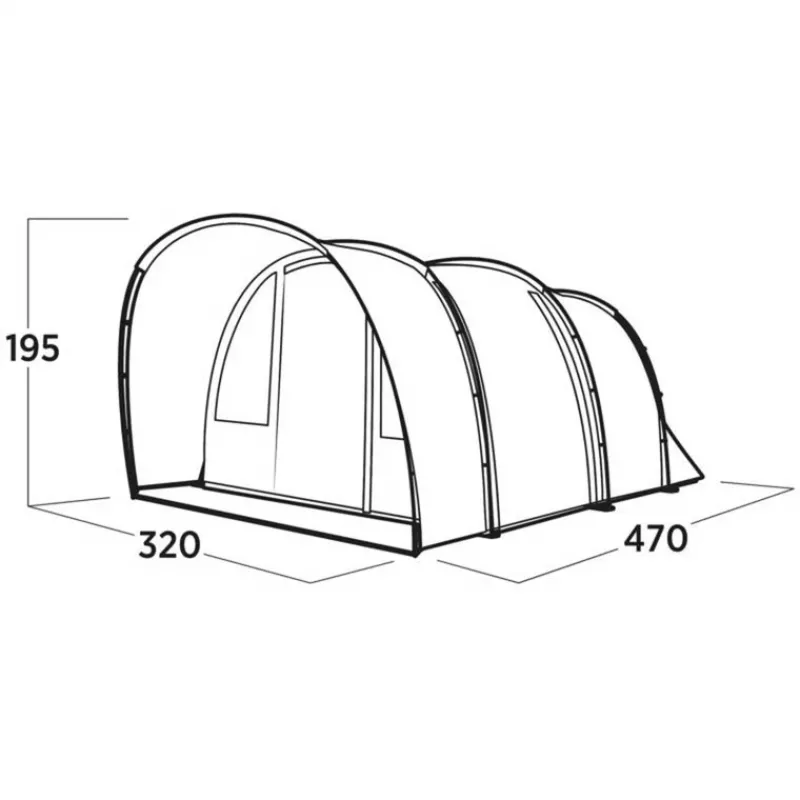 Easy Camp Skarvan 5 Tunnelzelt, Blau