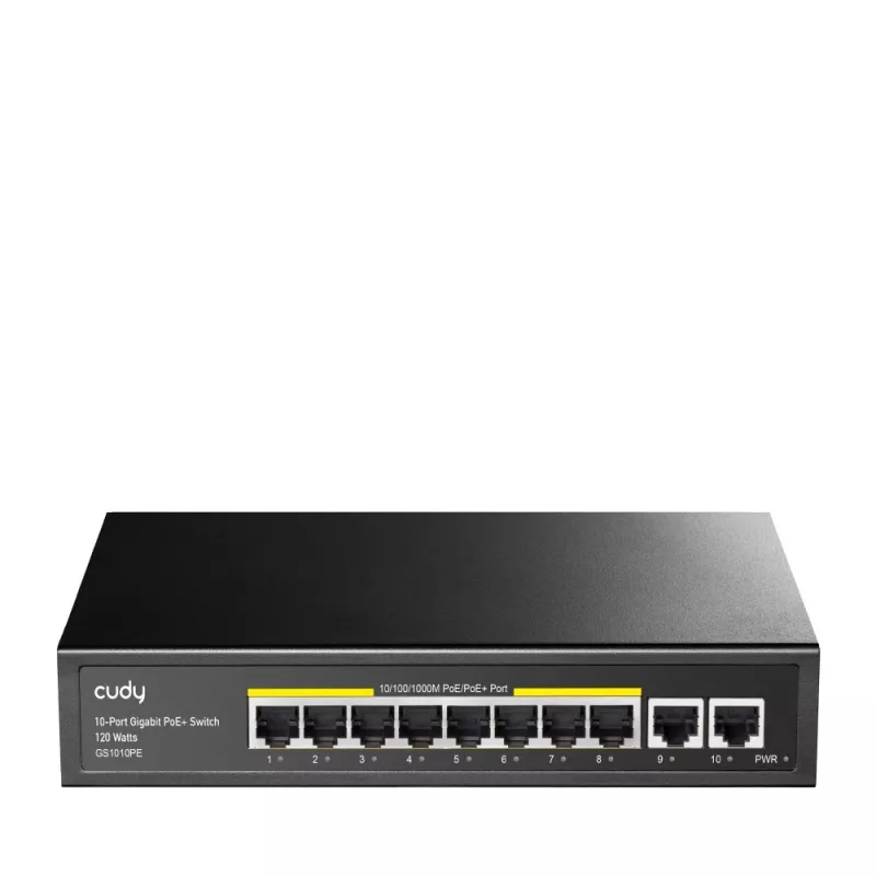 Cudy GS1010PE Netzwerk-Switch Gigabit Ethernet 10 Ports PoE Schwarz