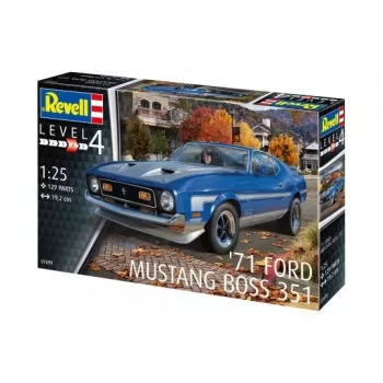 Kunststoffmodellauto REVELL Ford Mustang Boss 351 Bausatz im Maßstab 1:25