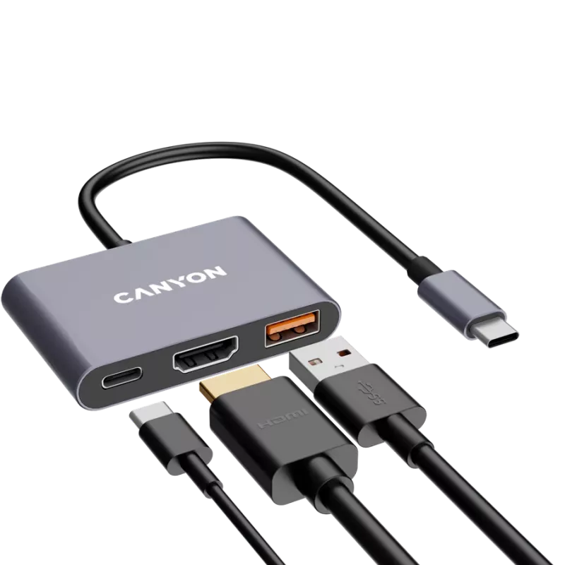 Canyon DS-4 USB Typ-C Hub 10000 Mbit/s HDMI USB 3.2 Gen 2
