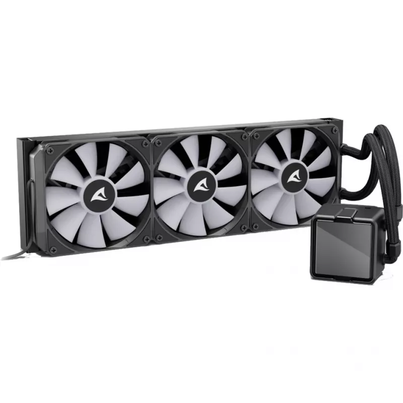 All-in-One Flüssig-CPU-Kühler Sharkoon S100 ARGB – 360-mm-Radiator, Schwarz