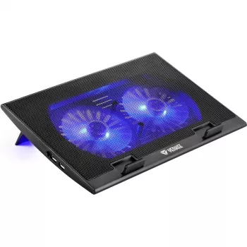 Laptop-Kühlpad YENKEE YSN 120 43,2 cm Schwarz Blau