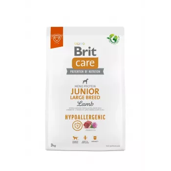 Trockenfutter für Hunde Brit Care Hypoallergenic Junior Large Breed Lamb 3 kg — Alleinfuttermittel für Welpen großer Rassen