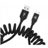 USB-zu-USB-C-Datenkabel Tellur Extendable 3A 1,8 m Schwarz