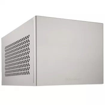 Mini-ITX-Gehäuse SILVERSTONE SST-SG15S, silbernes Aluminium-Kompaktgehäuse