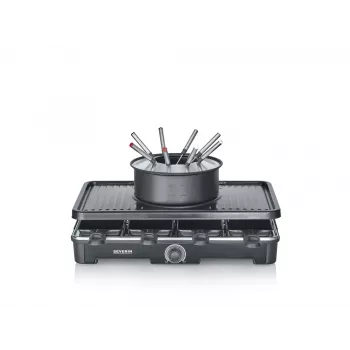 Raclette Grill Severin RG 2347 8 Personen 1400 W Schwarz