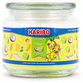 Haribo Wachskerze Zylinder A2165 — grün, 95 mm Höhe, 100×100 mm Basis, innen, 1 Stk.