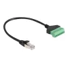 DeLOCK RJ45-Kabel Cat.6 Stecker auf Klemmleistenadapter 30 cm Schwarz Grün