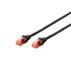 Netzwerkkabel Digitus CAT 6 U/UTP Patchkabel RJ-45 Cat6 3m Schwarz