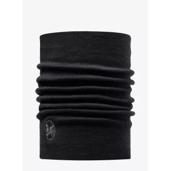 Neck gaiter Buff Multifunctional Sling Heavyweight Merino Wool — Black, seamless, stretch