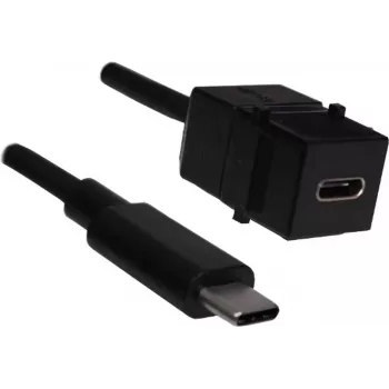USB-Verlängerungskabel Bachmann 917.1212 24‑polig USB-C Stecker auf Buchse 50 cm USB 3.1 Power Delivery 60 W