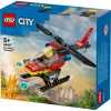 LEGO City Feuerwehrhubschrauber 60411 Bauspielzeug, 85 Teile, drehbare Rotorblätter, 1 Minifigur, Alter 5+ (220×90×60 mm)