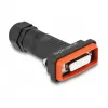 DeLOCK D-Sub HD 26-polige Buchse IP67 wasserdicht schwarz orange