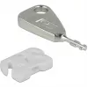 USB-Port-Blocker-Set für USB-A-Buchse, Steckschloss Weiß/Silber, 5x USB-Port-Blocker, 2x Schlüssel
