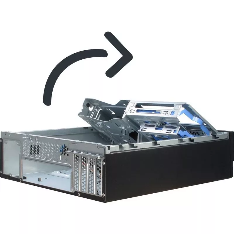 Inter-Tech IT-503 - SFF - Mini-ATX - kein Netzteil (TFX12V) - mattschwarz - USB/Audio (88881270)