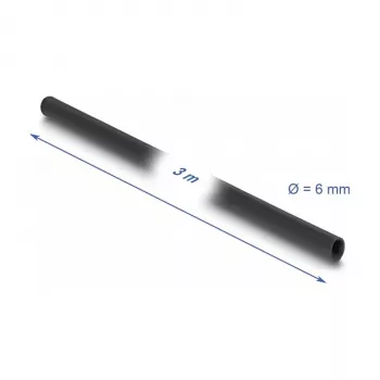 DeLOCK PVC-Isolierschlauch 3 m x 6 mm Schwarz