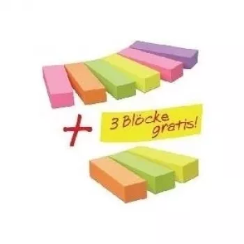 Post-it Seitenmarkierer 670-6+3, 15 x 50 mm, sortiert neon, 900 Blatt