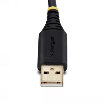 StarTech.com 2ft (60cm) 2-Port USB zu Seriell Adapterkabel, austauschbare DB9 Schrauben/Muttern, COM-Erhaltung, USB-A auf DB9 RS232, FTDI, Level-4 ESD-Schutz, Windows/macOS/ChromeOS/Linux – Robuste TPE-Konstruktion