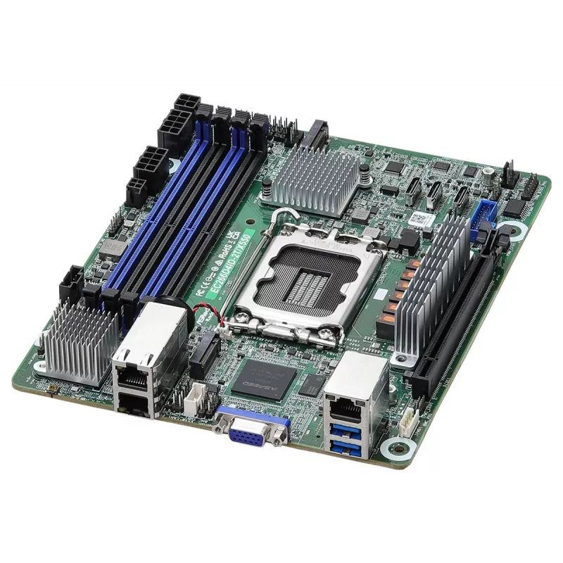ASRock EC266D4ID-2T/X550 Motherboard Intel C266 LGA 1700 Mini-ITX
