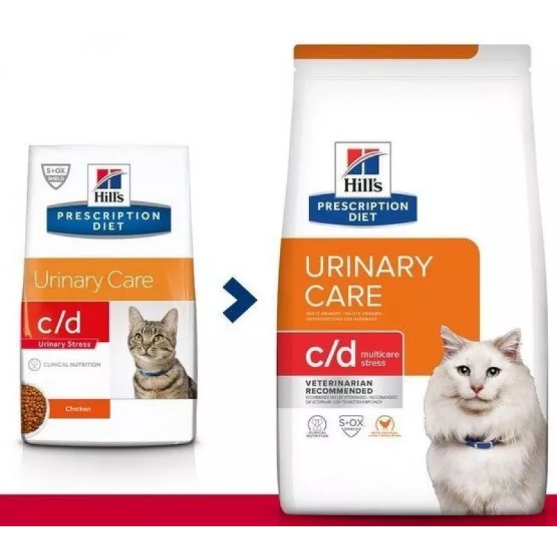 HILL'S PRESCRIPTION DIET Feline c/d Multicare Stress Trockenfutter für Katzen Huhn 8 kg