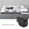 AC Indoor Charger QOLTEC 50186 for Smartphone and Tablet, 5 V 3.4 A, 17 W, 2× USB, Schwarz