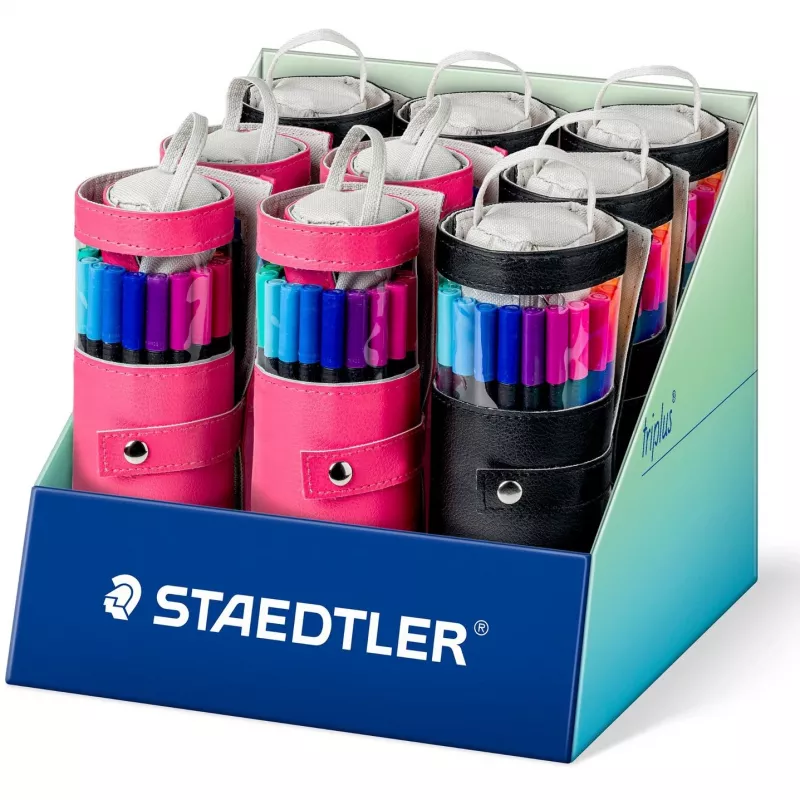 Fineliner-Stifte Staedtler Triplus rPP 20 Stück Tinte auf Wasserbasis, farblich sortiert, Austrocknungszeit nicht angegeben