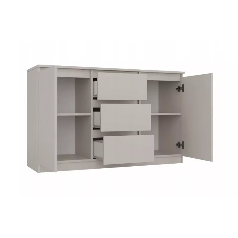Kommode mit 2 Türen und 3 Schubladen, Kaschmirfarbe
