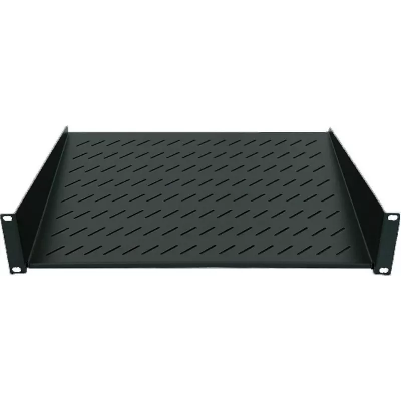 Intellinet 19 Zoll Kragarm-Fachboden, 1HE, 2-Punkt-Frontmontage, 150 mm Tiefe, max. 25 kg, Schwarz, drei Jahre Garantie