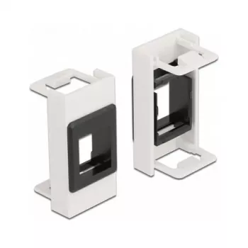 Keystone-Halter DeLOCK Easy 45 Module 22,5 x 45 mm weiß schwarz