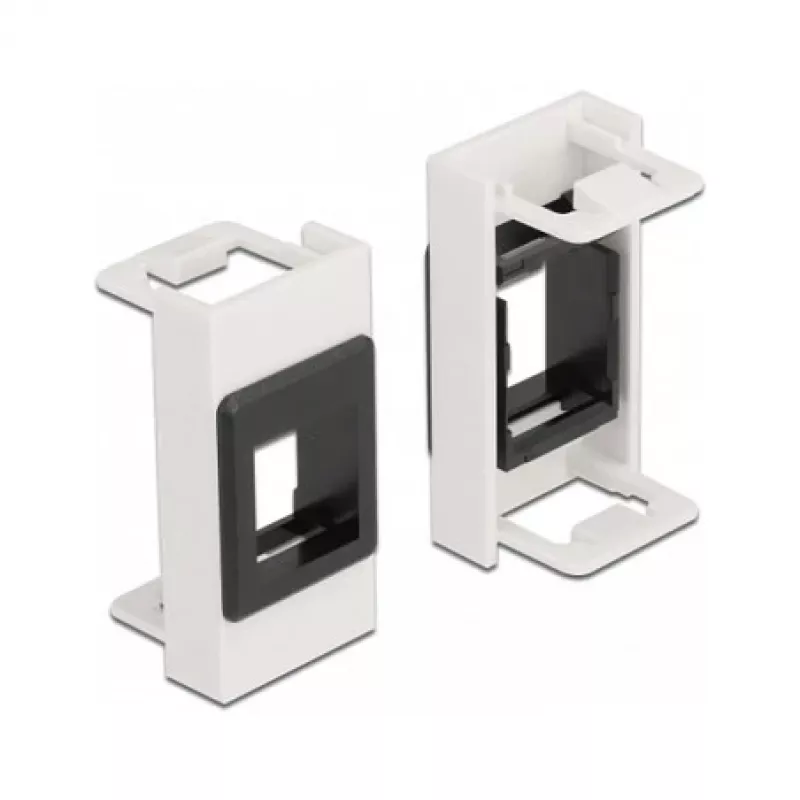 Keystone-Halter DeLOCK Easy 45 Module 22,5 x 45 mm weiß schwarz