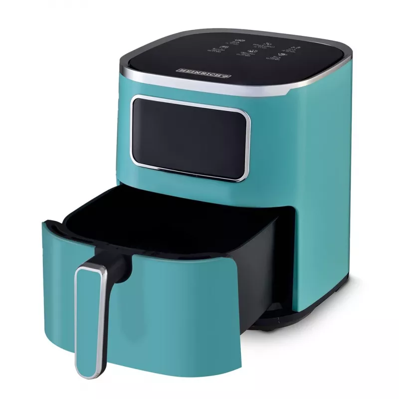 Heißluftfritteuse HEINRICH'S HFR 8216 — 5,0 l, 1450 W, grün, Touch-Steuerung, LED-Display