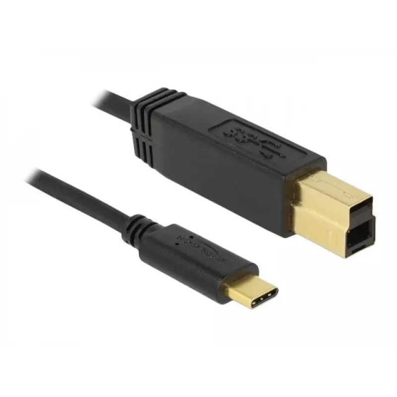 USB-Kabel DeLOCK 83675 USB 3.2 Gen 2 1m USB C USB B Schwarz