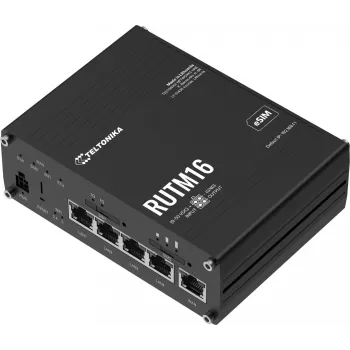Drahtloser Router TELTONIKA RUTM16 4G/LTE Dualband-WLAN mit eSIM und GLOBAL Telit Modem