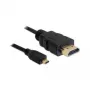 HDMI-Kabel DeLOCK 82661 1 m HDMI Typ A auf Typ D Schwarz