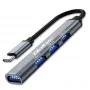 USB-Hub QOLTEC 53792, USB-C 3.1 auf 4 Ports (USB 3.0 x1, USB 2.0 x3)