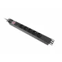 Lanberg PDU-05E-0200-IEC-BK Stromverteilereinheit (PDU) 5 AC-Ausgänge 1U Schwarz