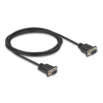 DeLOCK Serielles Kabel RS-232 D-Sub9 Stecker auf Stecker 2 m Schwarz