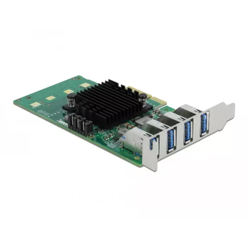 DeLOCK PCI Express x4 Karte auf 4 x extern USB 3.0 Quad Channel - Low Profile Formfaktor