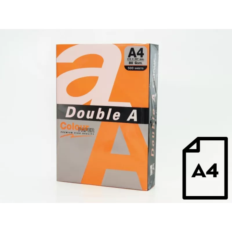 Farbiges Papier Double A, 80g, A4, 500 Blatt, Safran