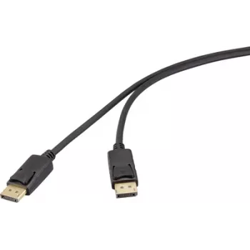 Renkforce DisplayPort-Stecker Schwarz RF-6830476 4K UHD (RF-6830476)