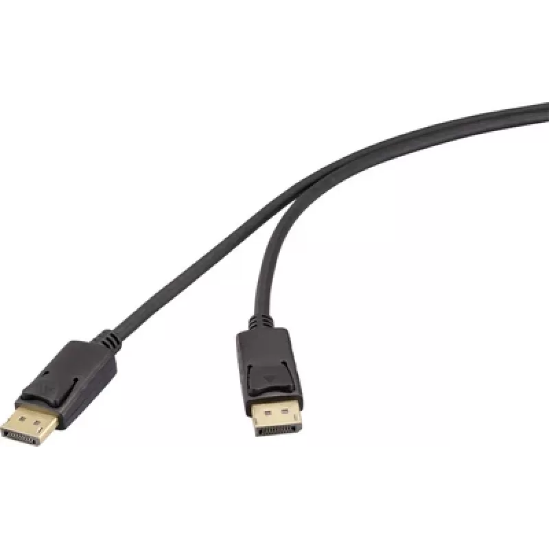 Renkforce DisplayPort-Stecker Schwarz RF-6830476 4K UHD (RF-6830476)
