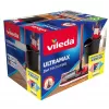 Bodenwischer VILEDA Ultramax BOX 177453 mit nachfüllbarem Mikrofaserkopf, Wring-Eimer, 3 waschbaren Tüchern, schwarz