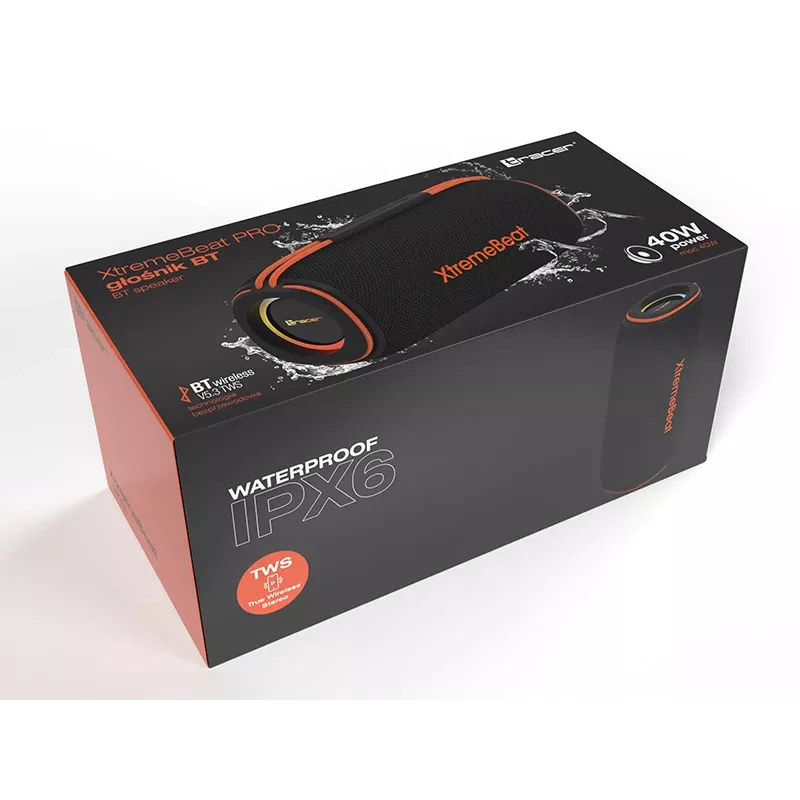 Tracer XtremeBeat Pro TWS Tragbarer Bluetooth-Lautsprecher Schwarz 40 W