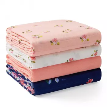 Momcozy 4er-Pack Musselin-Wickeldecken 47 x 47 Zoll