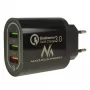 USB-Wandladegerät MACLEAN MCE479B — 3x USB-Anschlüsse, 18W Gesamtleistung, kompakt