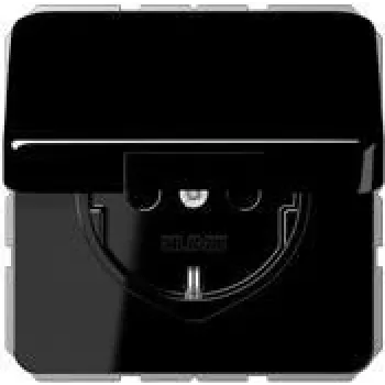 JUNG CD 1520 BFKL SW Steckdose Typ F Schwarz (CD1520BFKLSW)