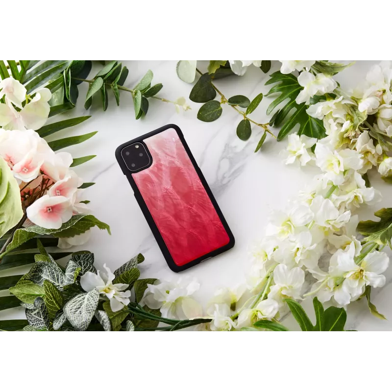 Smartphone-Hülle iKins für iPhone 11 Pro Max – pink lake mit schwarzem Rand