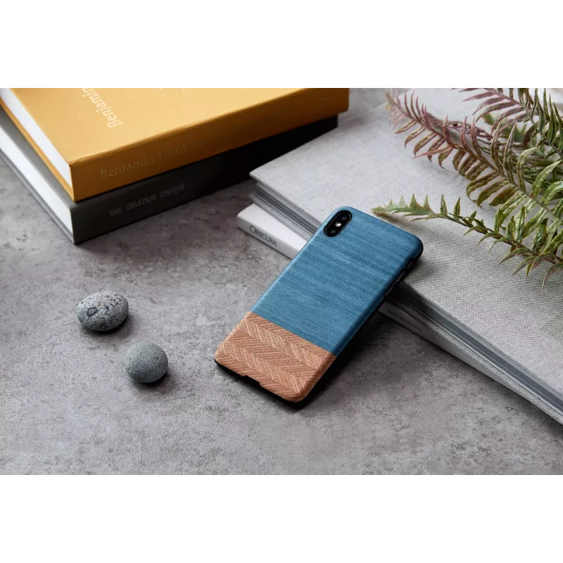 Smartphone-Hülle man and wood für iPhone XS Max — Denim Schwarz